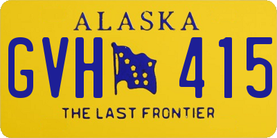 AK license plate GVH415