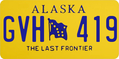 AK license plate GVH419