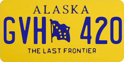 AK license plate GVH420