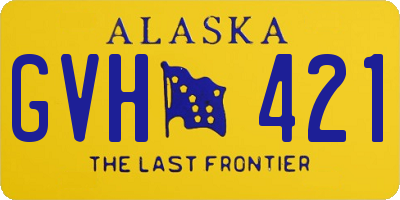 AK license plate GVH421