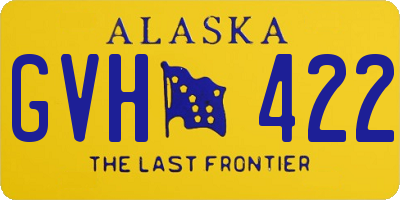 AK license plate GVH422