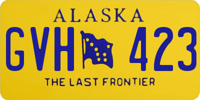 AK license plate GVH423