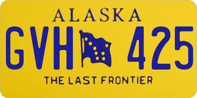 AK license plate GVH425