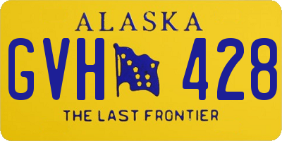 AK license plate GVH428