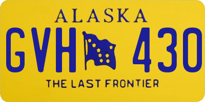 AK license plate GVH430