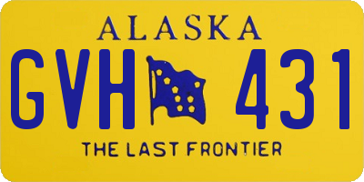 AK license plate GVH431