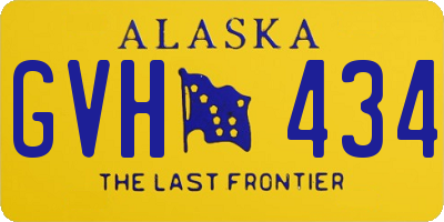 AK license plate GVH434