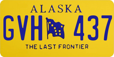 AK license plate GVH437