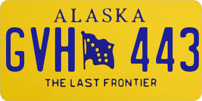 AK license plate GVH443