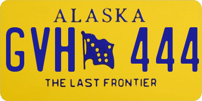 AK license plate GVH444