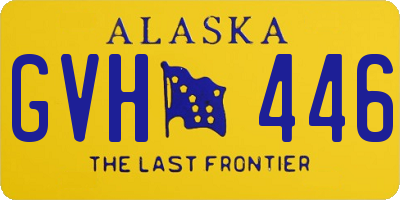 AK license plate GVH446