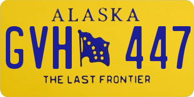 AK license plate GVH447