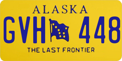 AK license plate GVH448