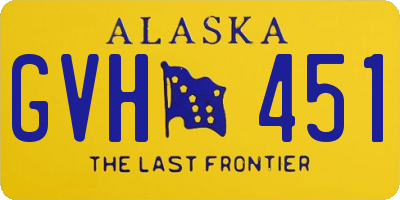 AK license plate GVH451