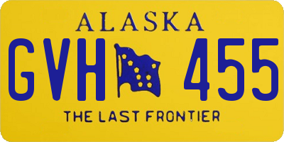 AK license plate GVH455