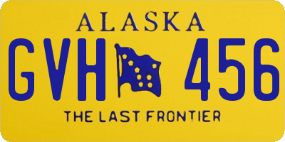 AK license plate GVH456