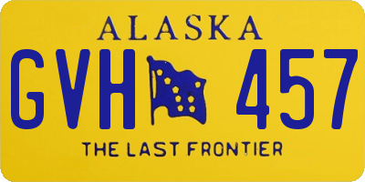 AK license plate GVH457