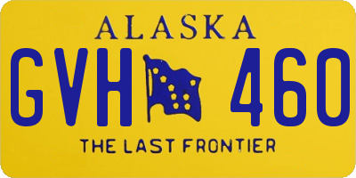 AK license plate GVH460