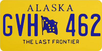 AK license plate GVH462