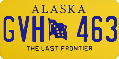 AK license plate GVH463