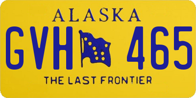 AK license plate GVH465