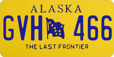 AK license plate GVH466