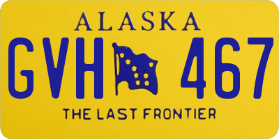 AK license plate GVH467