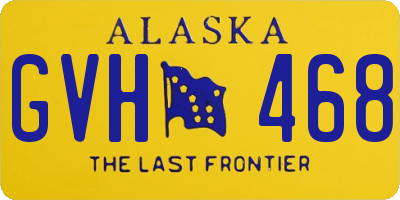 AK license plate GVH468