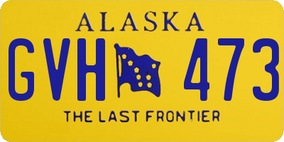 AK license plate GVH473