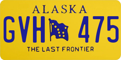 AK license plate GVH475