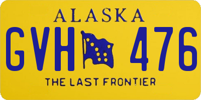 AK license plate GVH476