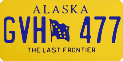 AK license plate GVH477