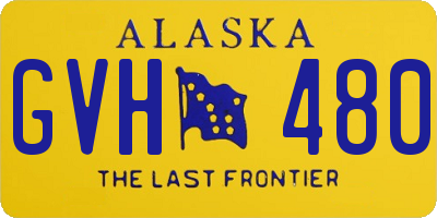 AK license plate GVH480