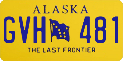 AK license plate GVH481