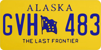 AK license plate GVH483