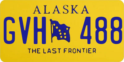 AK license plate GVH488