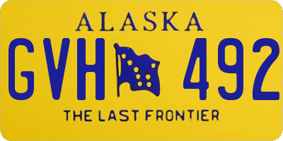 AK license plate GVH492