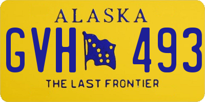 AK license plate GVH493