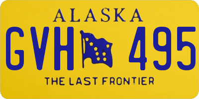 AK license plate GVH495