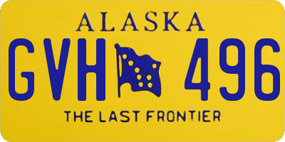 AK license plate GVH496