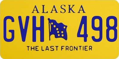 AK license plate GVH498