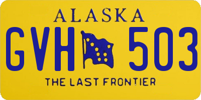 AK license plate GVH503