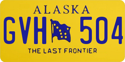 AK license plate GVH504