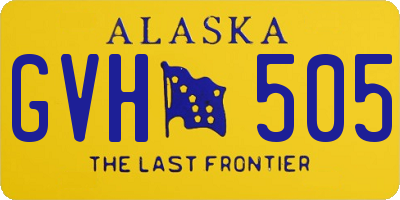 AK license plate GVH505