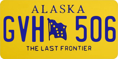 AK license plate GVH506