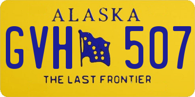 AK license plate GVH507