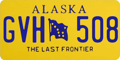 AK license plate GVH508