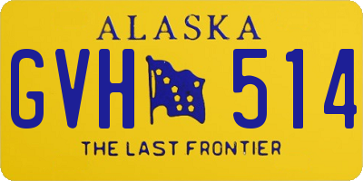 AK license plate GVH514