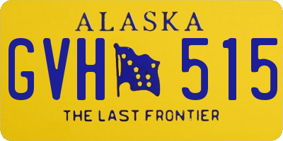 AK license plate GVH515