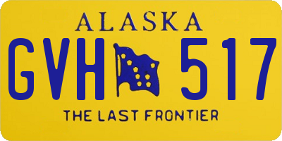 AK license plate GVH517